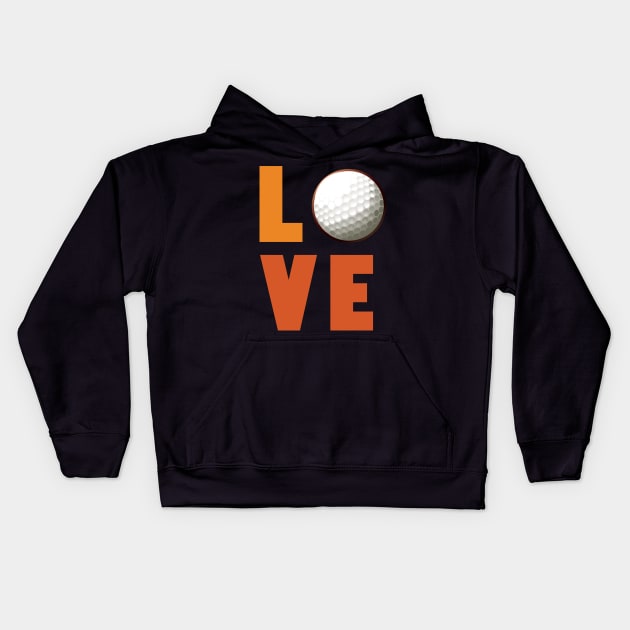 Girls golf love t shirt for women teens tweens Kids Hoodie by williamarmin